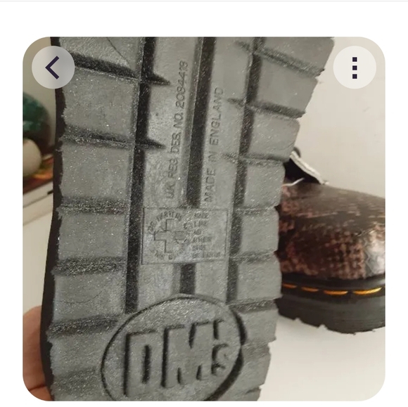 VINTAGE 90's DR. MARTENS Python Print Platform Boots Women Sz US 6 ENGLAND - NWT - Picture 4 of 9